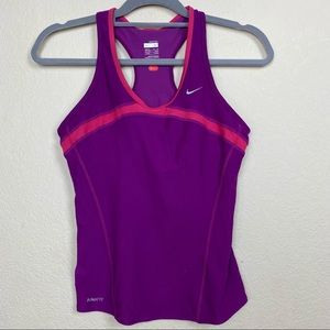Nike FIT dry running workout top back pocket racerback size Medium